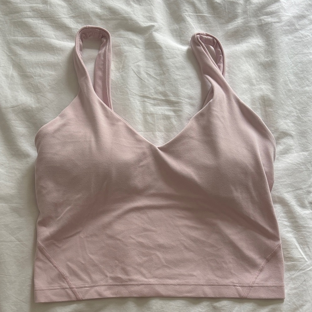 lululemon light pink tank cropped